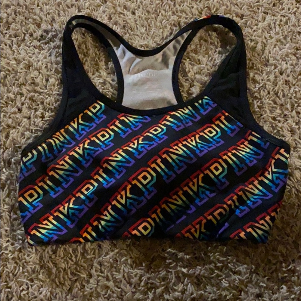 Pink sports bra
